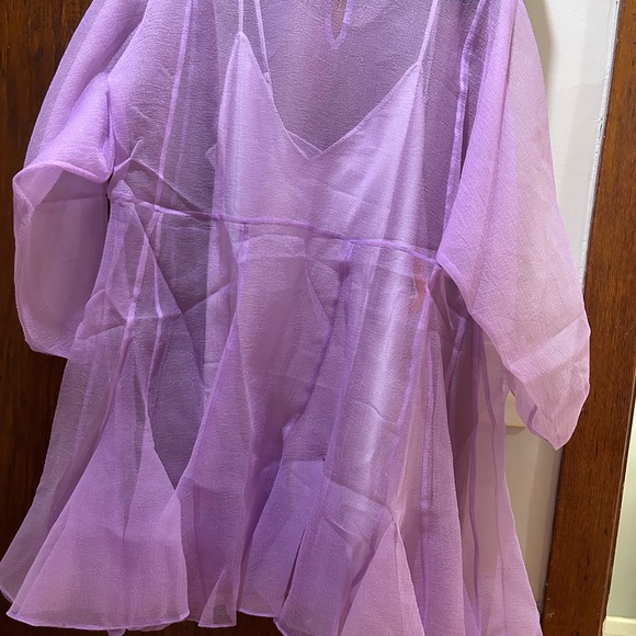 BNWT RHODE Hazel Dress in Lilac Organza and Satin - Picture 4 of 10
